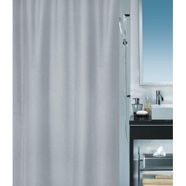Spirella Primo Manhattan Textile Polyester Shower Curtain, 120 x 200 cm, Silver