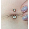 QWALIT Belly Button Piercing Kit - Gold Belly Piercing Gun