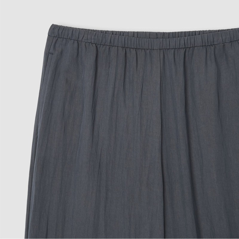 JAJU [JAJU] Women's Crinkle String Wide Pants_Charcoal