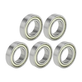 ACROPIX 6904ZZ Deep Groove Ball Bearings P0 20x37x9mm Lubricated Bearings Double Metal Seal Silver Tone Scooter Skateboard Wheel - Pack of 5