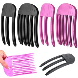 TRKETK 4 Pcs Wind Shaping Styling Combs, Fluffy Bangs Hair Shaping Comb High Crown Volume Tools No-Trace Root Curlers Hair Root Clips for Home Travel Salon (Two Colors)