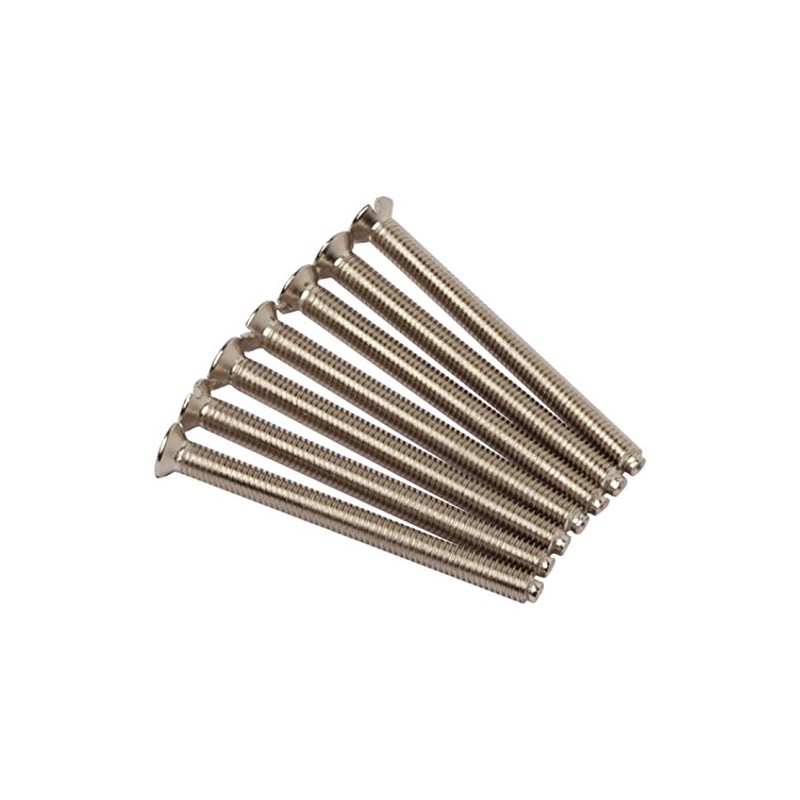 Taskar 40mm Chrome Flat Head Screws for Flat Plate Electrical