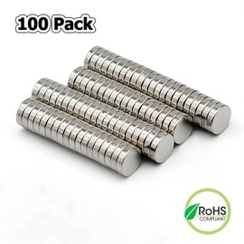 Round Mini Disc Magnets 4x1mm - Scrapbook DIY & Hobbies Fastener Miniature Holder Crafting Tool - Small Disk Magnet N52 (100 Pack)