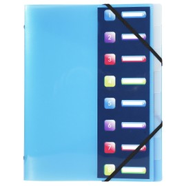 Exacompta - Ref 56610E - 3-Flap Multipart File - 240 x 320mm in Size, Suitable for Storing A4 Documents, 0.5mm Polypropylene Cover - Random Crystal Colour