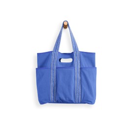 ODODOS 29L Oversized Canvas Tote Bag Large Capacity Open Top Shoulder Bags for Gym Workout Shopping Beach Travel, Lndigo Bunting