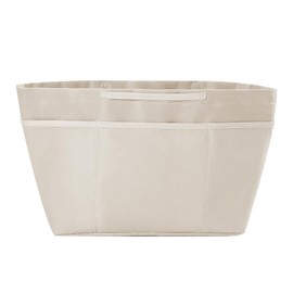 WisePoint Bag Organiser Insert, Tote Bag Organiser with 11 Pockets and Handheld, Bag Liner for Shoulder Bags/Handbag, Keep Tidy and Change Bags Quickly (Beige Style 1, M)