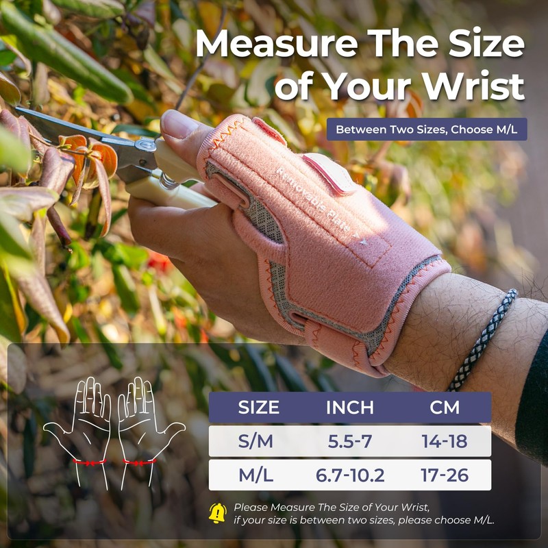 CURECARE 2 in 1 Thumb Support, Removable Thumb Splint Right
