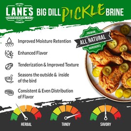 Lane's Pickle Brine Seasoning, All-Natural Pickle Seasoning For a Healthier Dishes to Accommodate Meats, Veggies, Seafood, Made in USA, 16 oz (453g)