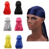 RAGBYB Men Silk Durag Long Straps Bandanas for Men Headwear