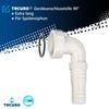 tecuro Appliance Connection Nozzle Sink Siphon 90° Angled 1 Inch
