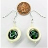 Native style Earrings Fancy Lamp African Trade Beads Bone Sterling