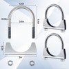 Datanly 2 Pcs 3-1/2" Exhaust Clamp Heavy Duty U-bolt Exhaust