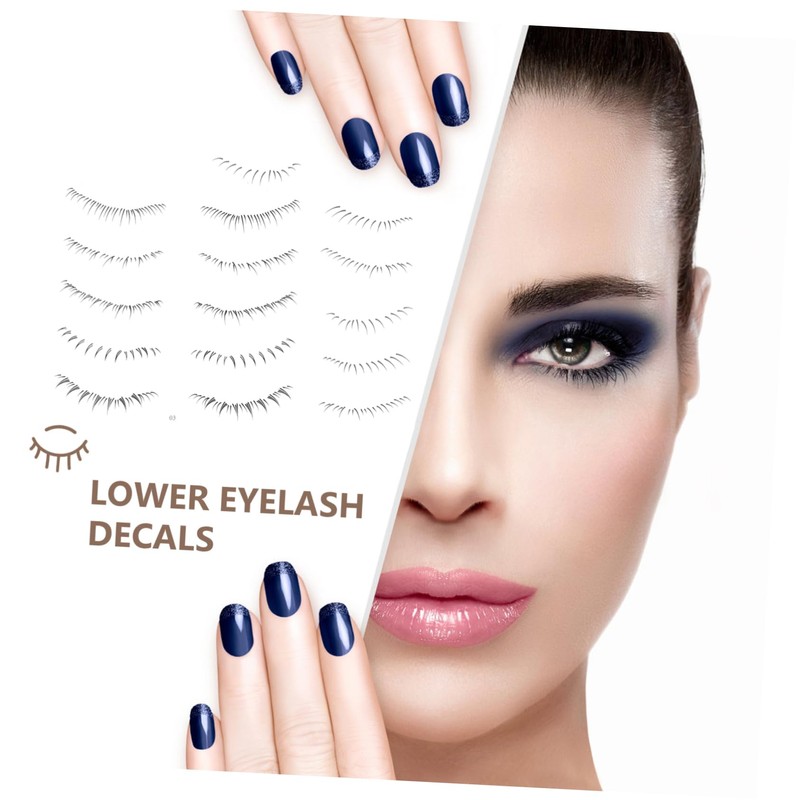 OHPHCALL 10 Pack Fake Eyelash Stickers Lower Lash for Women