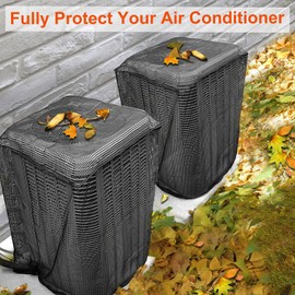 TRELC Outdoor Air Conditioner Cover, Mesh AC Unit Cover Protects from Clogging - Cottonwood, Leaves, Weeds (31.5" x 31.5" x 35.4")