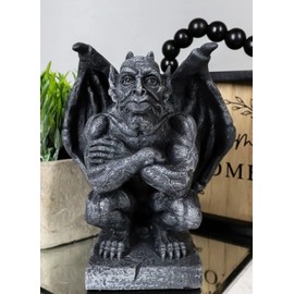 Ebros Gift Night Crawler Winged Watchman Gothic Crouching Troll Gargoyle Figurine Night Sentry Guardian Gargoyles Decorative Sculpture 16.5cm Tall