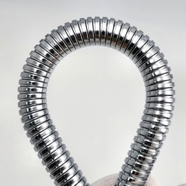 CYILIUEN Chrome-plated shower hose, 150 cm, universal 304 stainless steel shower hose, silver
