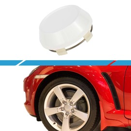 A ABSOPRO 1pc Universal Wheel Center Hub Cap Durable 60mm 2.36" Outside Diameter Vehicle Hub Covers for SUV Truck Automotive Plastic White