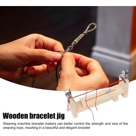 Paracord Jig Bracelet Maker | Wooden Jig Bracelet Maker with Bracelet Maker Knotters Tool Kit,Jig Bracelet Braiding and Weaving DIY Craft Tool Kit Braiding Tool for DIY Craft Bracelets Weaving