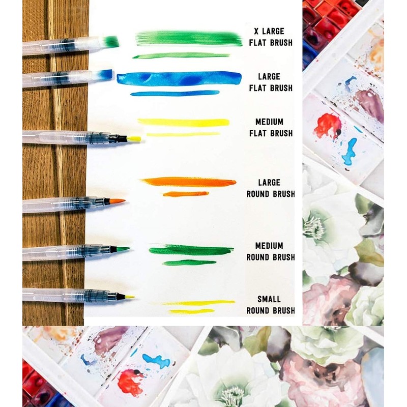 Water Brush Pens Aqua Pen Brushes Refillable Aquash Paintbrush with
