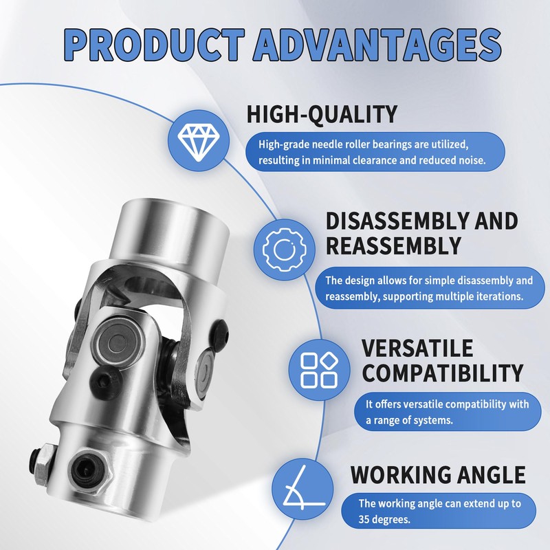 RABROPAR 3/4" DD X 3/4" Round Single Steering Shaft Universal