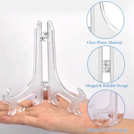 Paquete de 25 soportes de caballete de acrílico de 3 pulgadas de plástico transparente, soportes de placa para fotos, tarjetas deportivas, tarjetas de béisbol, monedas, objetos pequeños