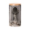 Fabulous Ceramic Pot with Lid Bamboo - View of Rome