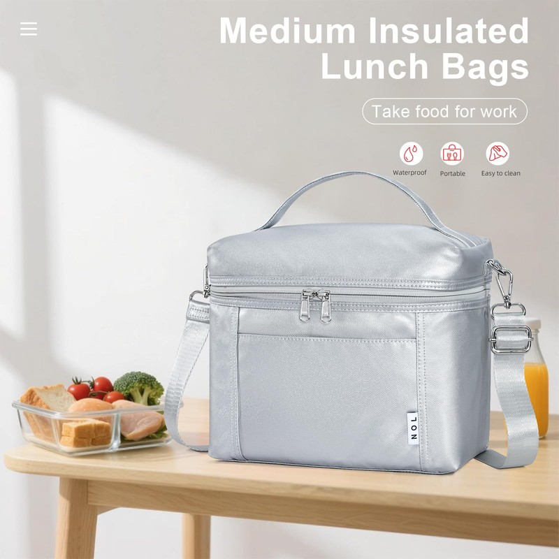 NOL Natural Organic Lifestyle Insulated Lunch Bags for Women Cooler
