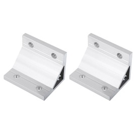 uxcell 2Pcs 90 Degree Angle Aluminum Profile Corner Brackets, Corner Brace Joint Connectors for 8080 Series (Silver Tone)
