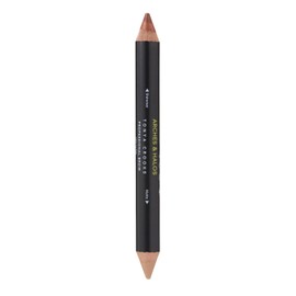 Arches & Halos Crayón Resaltador y Corrector de Cejas - Realza, disimula y resalta el arco de las cejas - Crayón de doble punta con color intenso - Maquillaje vegano y libre de crueldad - .60 ml, Bronceado