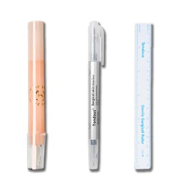 HAZMA 1 Tattoo Pen Set Includes a Double-Headed Tattoo Pen and a Tattoo Eraser, Temporary Tattoo Markers for Skin, Tattoo Pens for the Skin, Skin Marking Pen