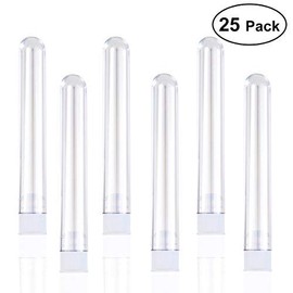 Nuolux Plastic Test Tubes 5ml with Caps Pack of 25 (Transparent)