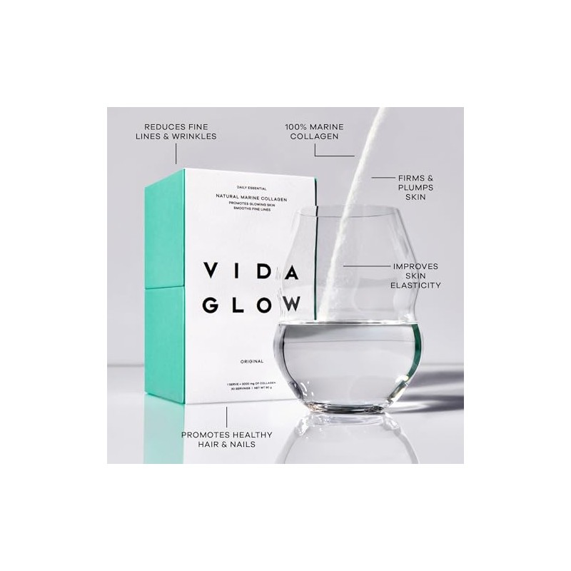 Vida Glow Daily Essential Natural Marine Collagen Sachets 30 x