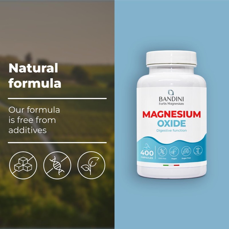 Bandini® Magnesium Oxide 400 Capsules (+1 Year), 664 mg (Including