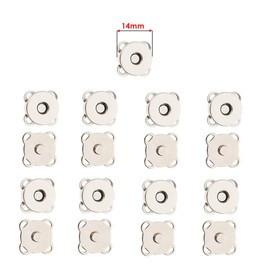 WedDecor 2pcs Silver Magnetic Twist Turn Lock for Bags Round Snap Fastener Button Clasp Press Studs Sewing Accessory for Handbags, Purse Making, DIY Clothing, Leathercraft, Jacket, 14mm