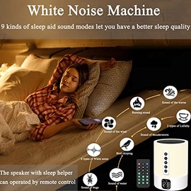Biseoamz Night Light Bluetooth Speaker, White Noise Machine, Touch Bedside Lamp with Alarm Clock for Kids, Multi-Color Bedroom Table Lamp Xmas Gifts for her Gifts for Teenage Girls Boys Teens Women Boyfriend