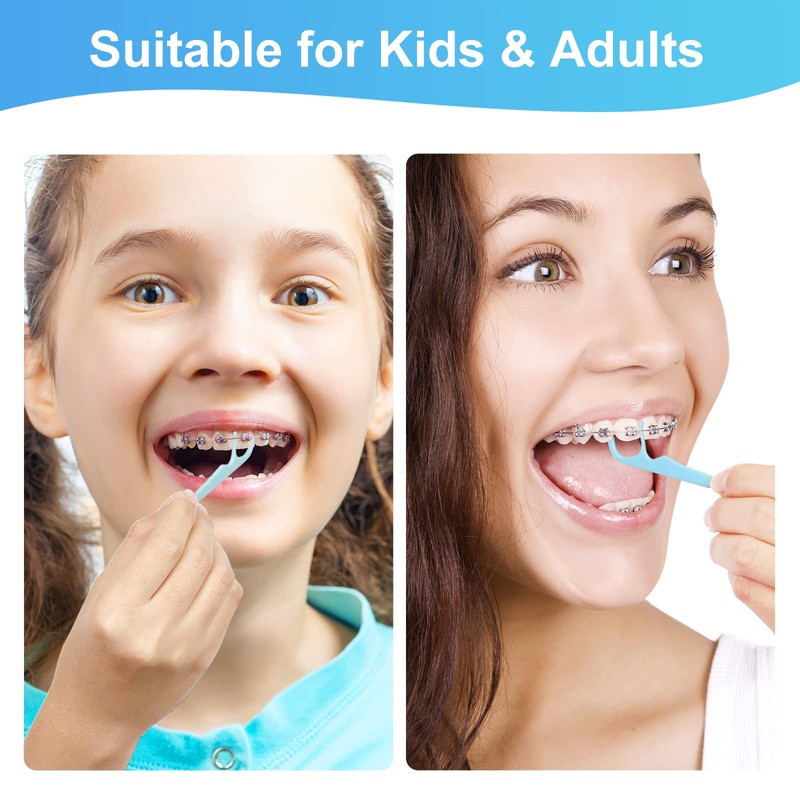 150 Count Mild Mint Braces Flossers for Adults & Kids,