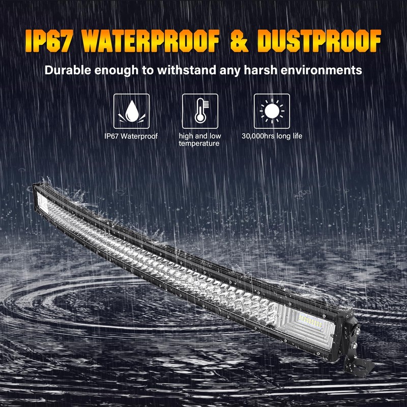 AUXTINGS 42 inch Curved LED Light Bar with Remote Controller