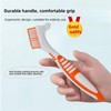 Denture Cleaning Brushes 2-Pack with Dual-Angle Heads - Soft Nylon