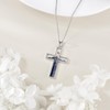 YFN Cross Necklace Sterling Silver Mountain and Ocean Pendant Religious