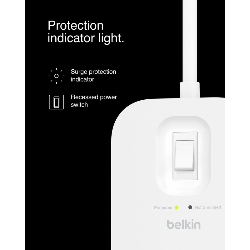 Belkin SurgePro 6-Outlet Surge Protector with Dual USB-C 30W, 2M