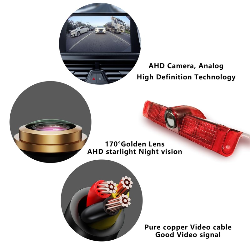 Fancemot Third Brake Light Rear View Reverse Backup Camera Compatible