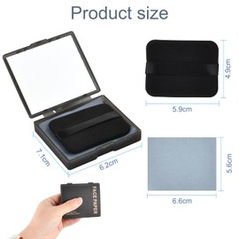 100 Stück Gesichts Löschpapier Set mit Spiegel und Puderquaste, Blottpapier Für Fettige Hautpflege, Blotting-Papiere, Ölabsorbieren de Blätter, Öl-Löschpapier, Face Oil Blotting Papers