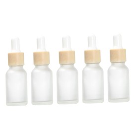 Mikinona 15ml Mini Dropper Bottle Set Frosted Travel Toiletry Containers Reusable for Cosmetics Subpackaging