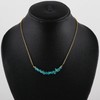 TGH Natural Blue Apatite Chips Bar Necklace, Energy Healing Crystals,