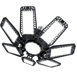 Garage Light, LED Ceiling Light, 8-Light Type, Energy Saving, Pendant Light, High Power, Ultra Brightness, 180W, 6,500K, Daylight White, Foldable, Transformable, Ceiling Light, Suitable for Carports, Workshops, Parking, Warehouses, Basements