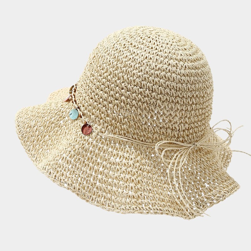 YAMEE Sun Hat Women's Summer Straw Beach Hat Women's Straw