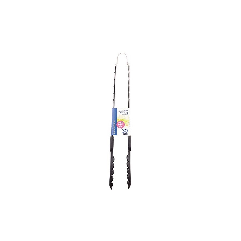 Pearl Metal C-1823 Nylon Tongs, 11.8 inches (30 cm), Black