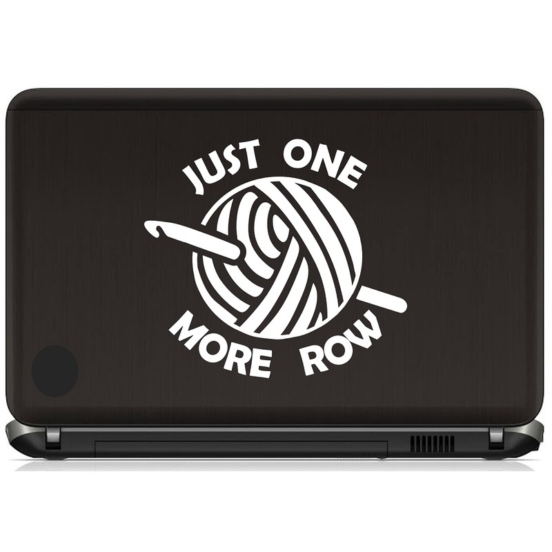 Just One More Row Crochet Hook Yarn Decal Sticker for