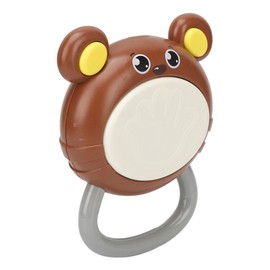 Baby Rattle Musical Toy Cute Cat Shape Colorful Lights Early Learning Educational Sound Light Rattle Toy Brown