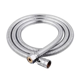Ferrestock Fontastock Stainless Steel Shower Hose 1.70 to 2 m with Brass Gaskets, 1/2 Inch Female Thread and Tapered and Hexagonal Clamp Nuts, Chrome (Old Model)